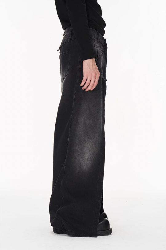 BLIND NO PLAN Dual Form Aged Washed Denim Jeans