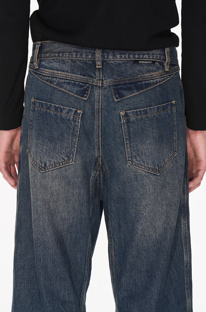 BLIND NO PLAN Dual Form Aged Washed Denim Jeans