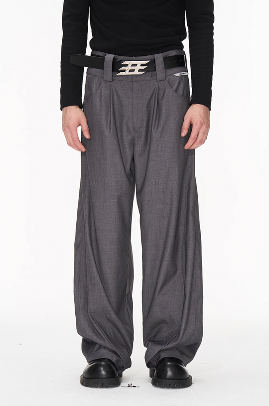 BLIND NO PLAN Wide Waisted Contour Suit Pants