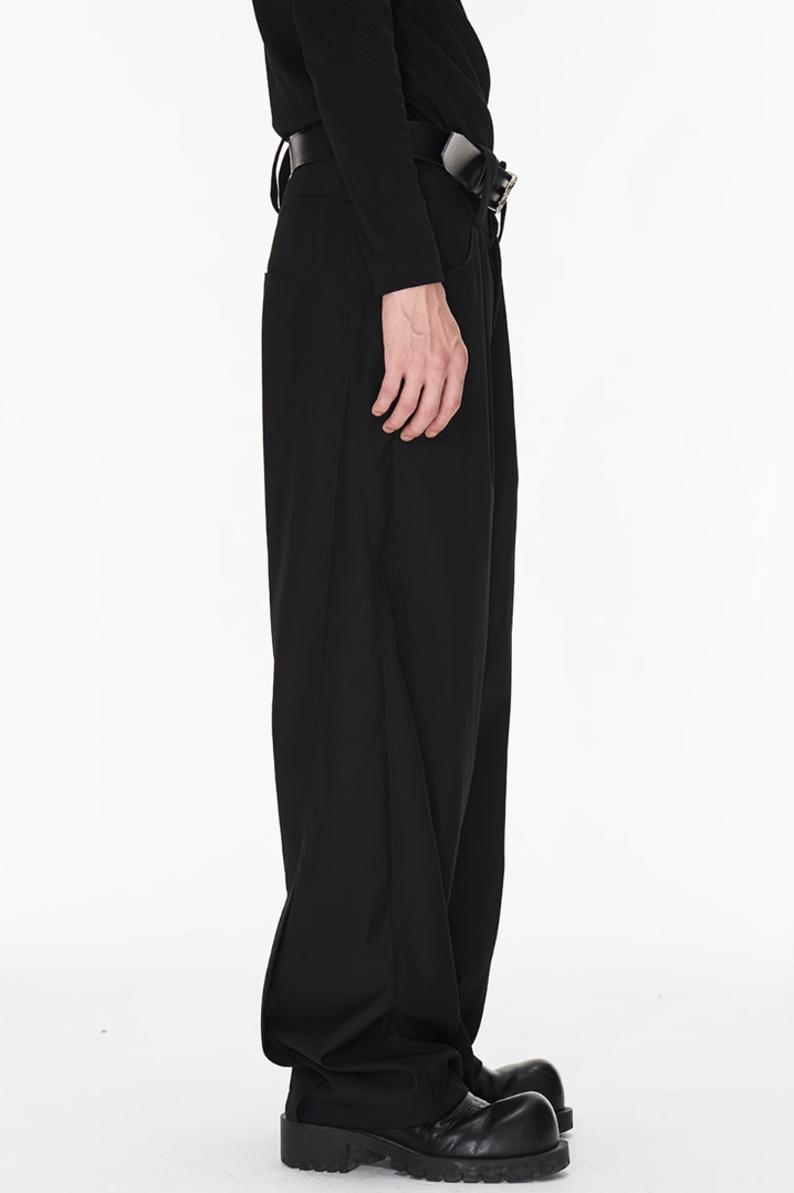 BLIND NO PLAN Wide Waisted Contour Suit Pants