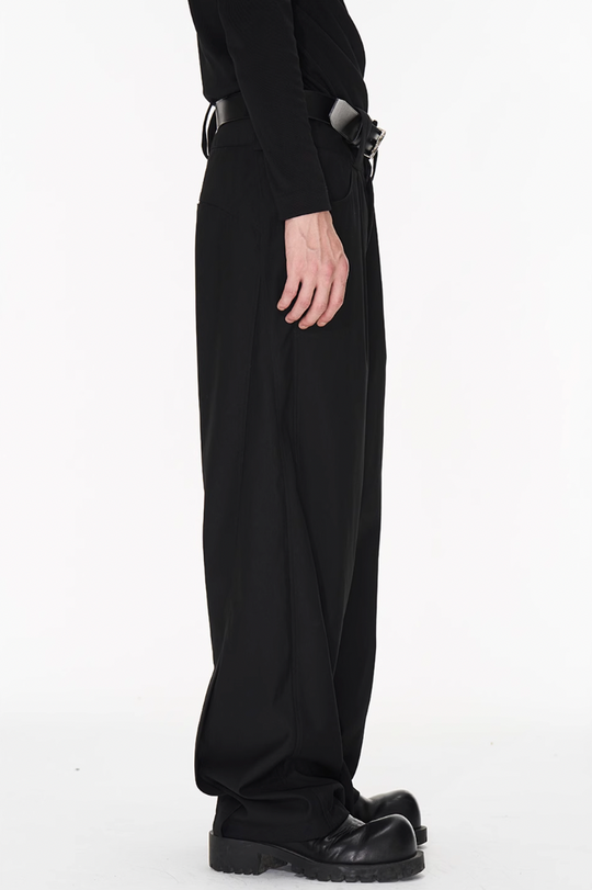 BLIND NO PLAN Wide Waisted Contour Suit Pants