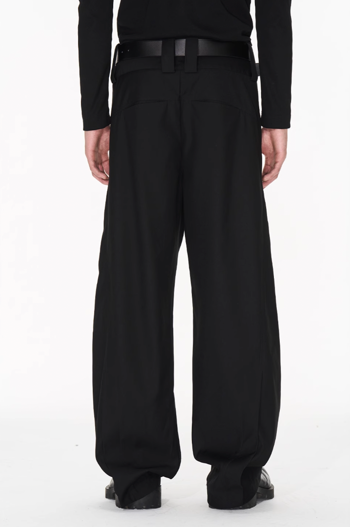 BLIND NO PLAN Wide Waisted Contour Suit Pants