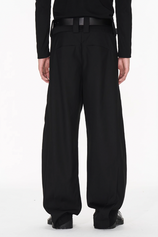 BLIND NO PLAN Wide Waisted Contour Suit Pants