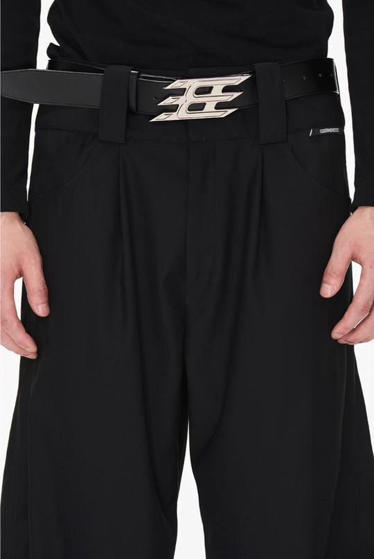 BLIND NO PLAN Wide Waisted Contour Suit Pants