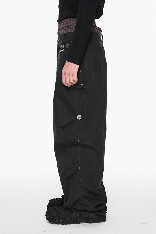 BLIND NO PLAN False Two Piece Pleated Pants