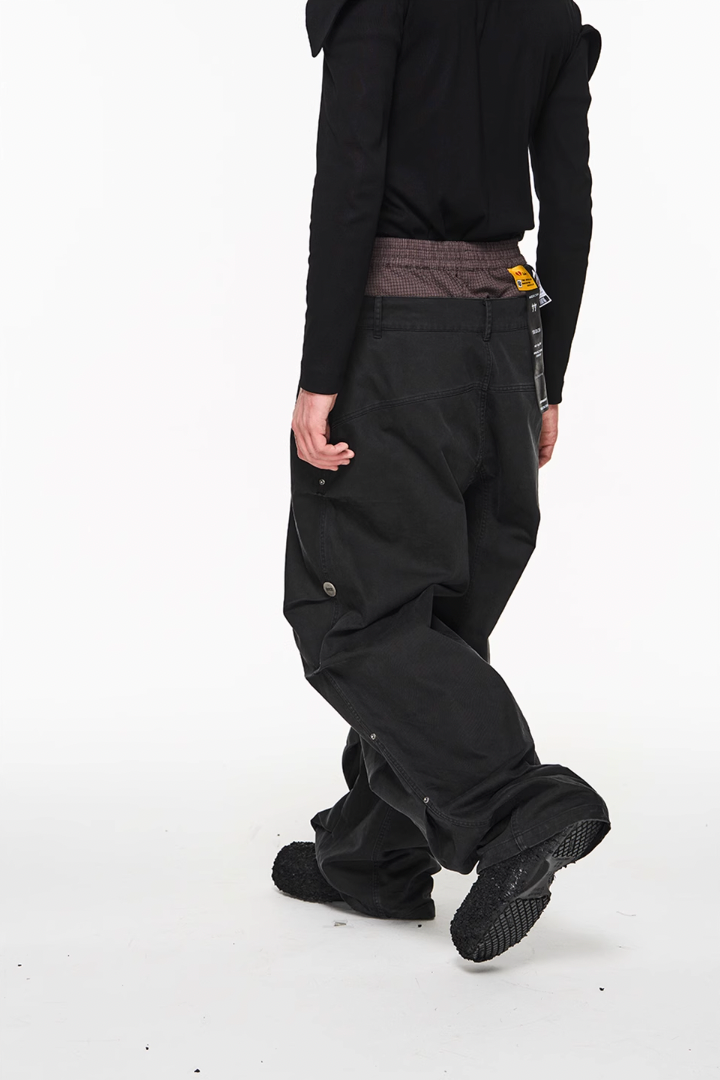 BLIND NO PLAN False Two Piece Pleated Pants