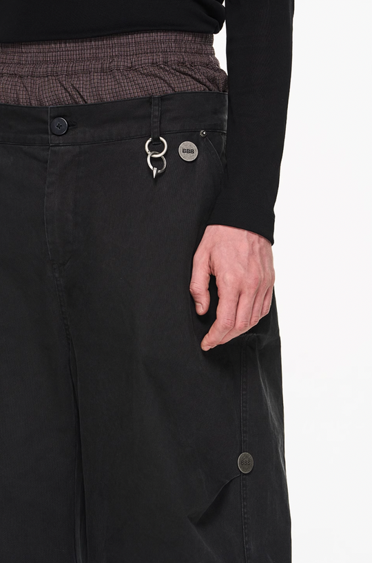 BLIND NO PLAN False Two Piece Pleated Pants