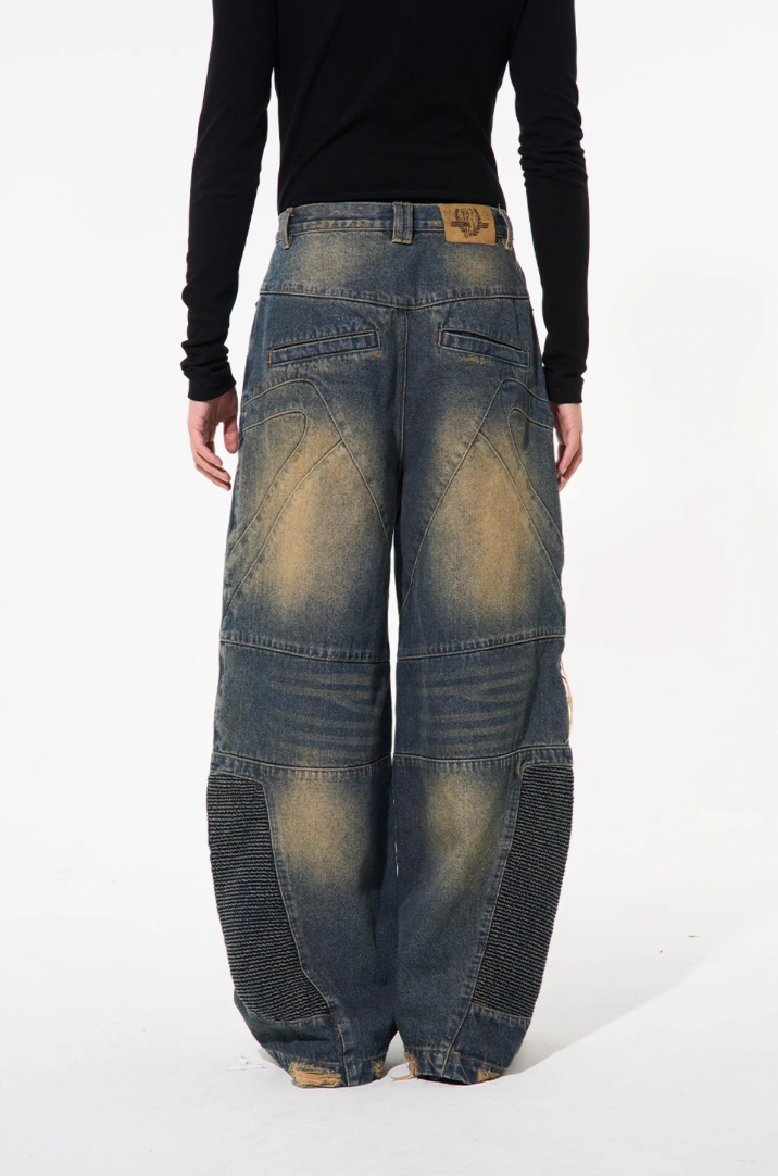 BLIND NO PLAN Old Functional Destroyed Denim Jeans
