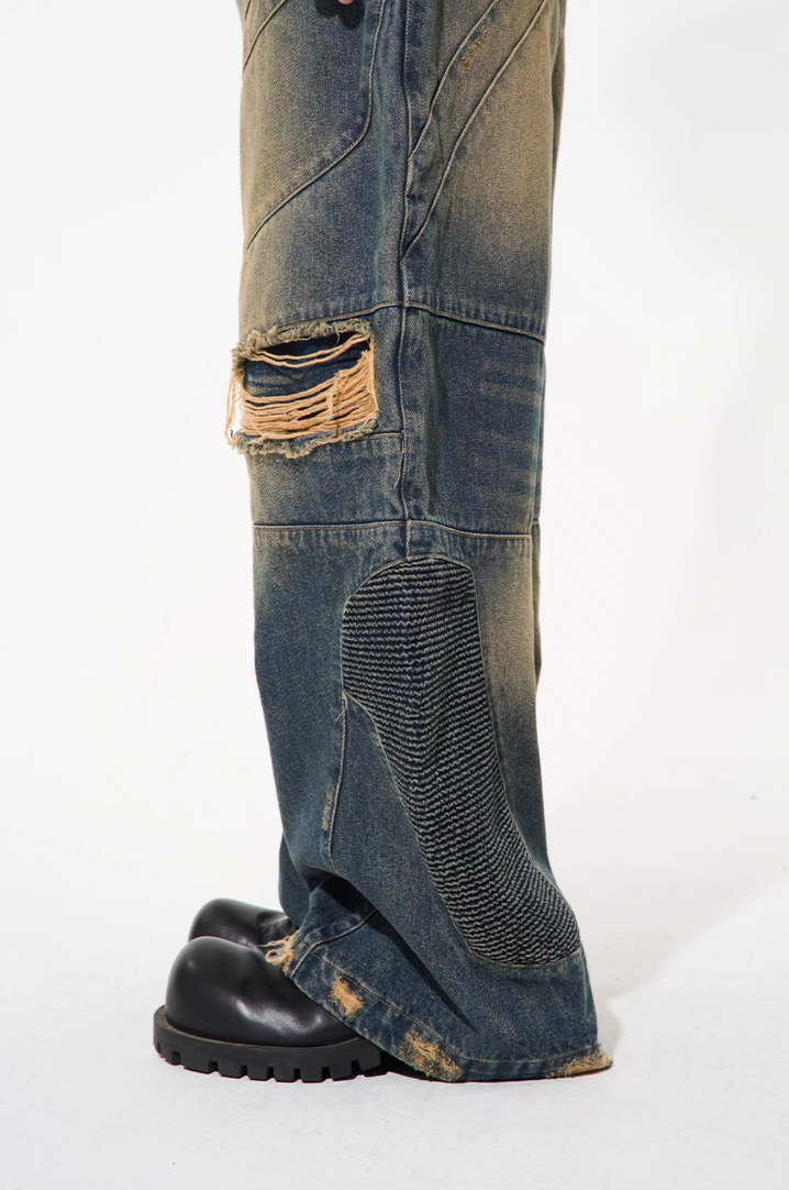 BLIND NO PLAN Old Functional Destroyed Denim Jeans