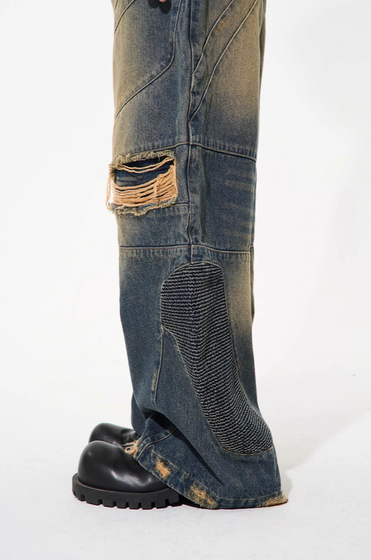 BLIND NO PLAN Old Functional Destroyed Denim Jeans