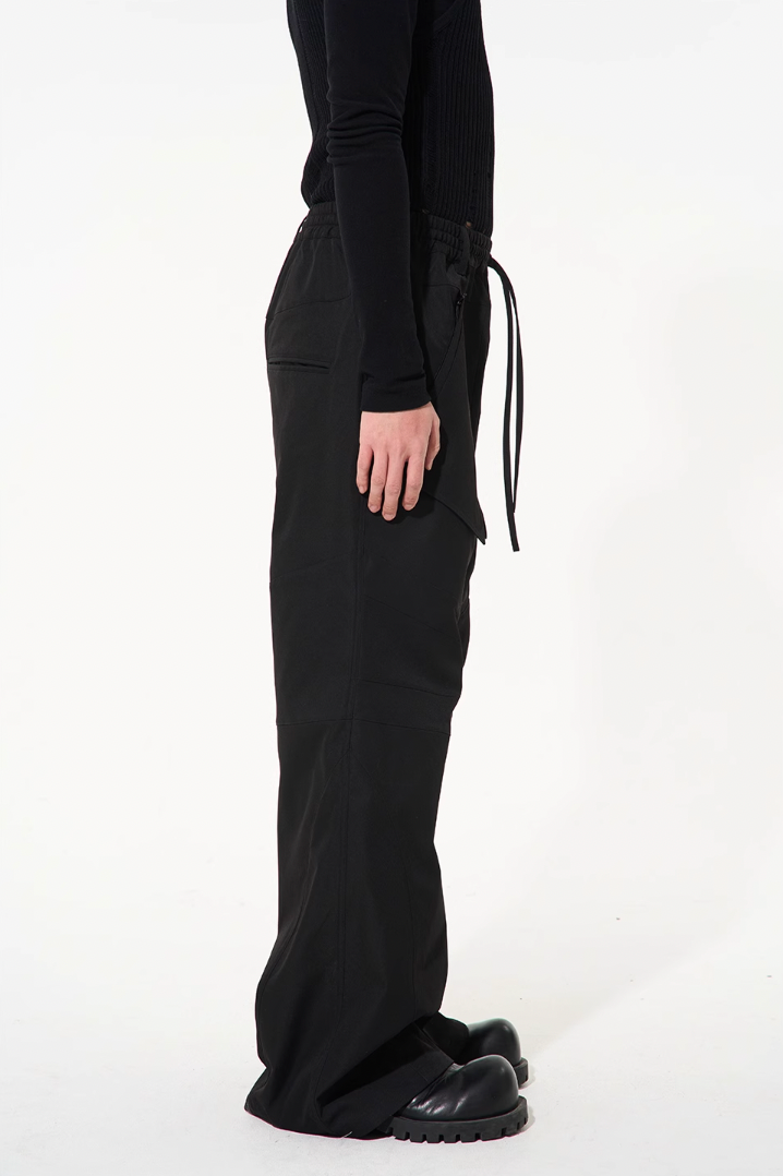 BLIND NO PLAN 3D Cut Adjustable Waistband Twill Work Pants