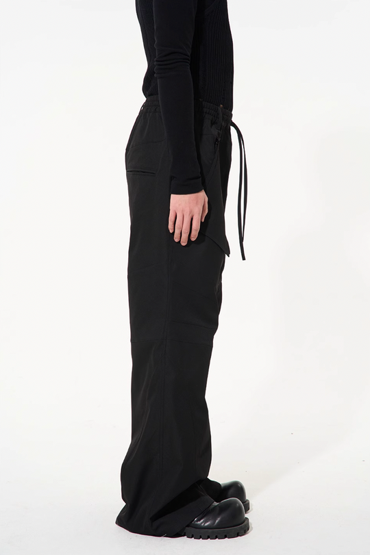 BLIND NO PLAN 3D Cut Adjustable Waistband Twill Work Pants