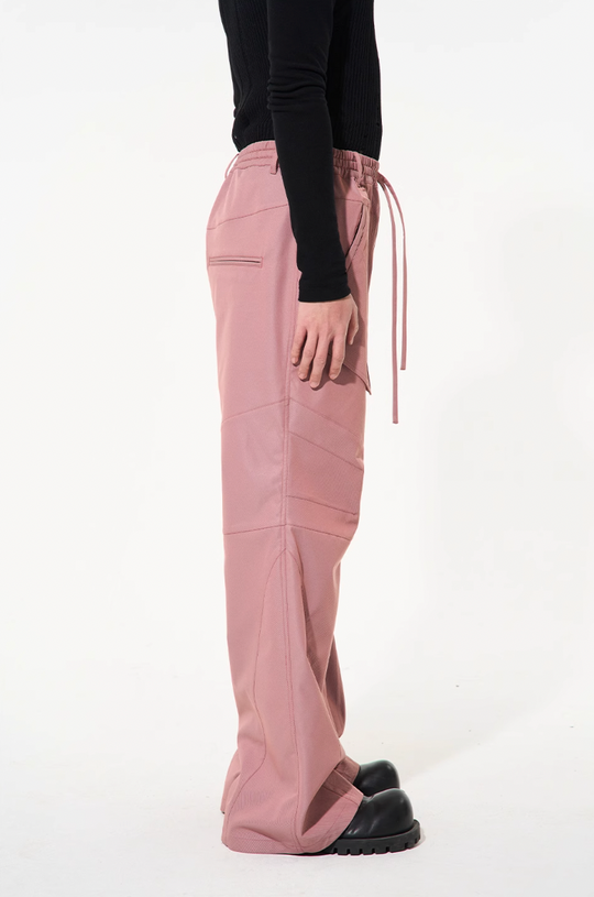 BLIND NO PLAN 3D Cut Adjustable Waistband Twill Work Pants