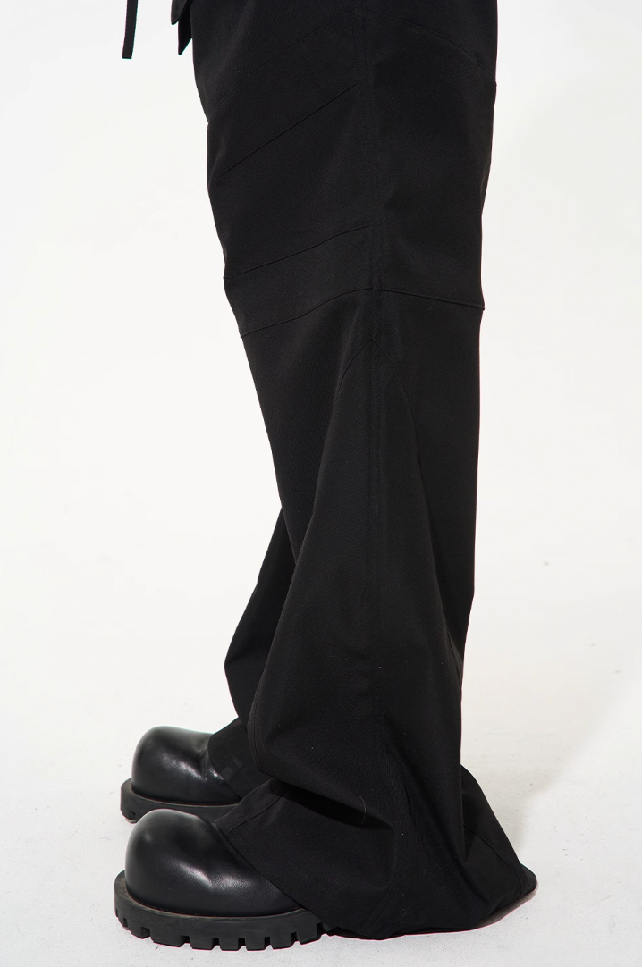 BLIND NO PLAN 3D Cut Adjustable Waistband Twill Work Pants