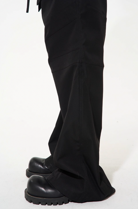 BLIND NO PLAN 3D Cut Adjustable Waistband Twill Work Pants