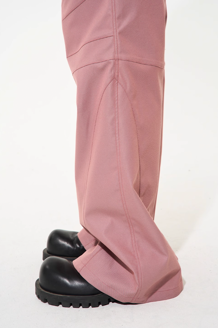 BLIND NO PLAN 3D Cut Adjustable Waistband Twill Work Pants