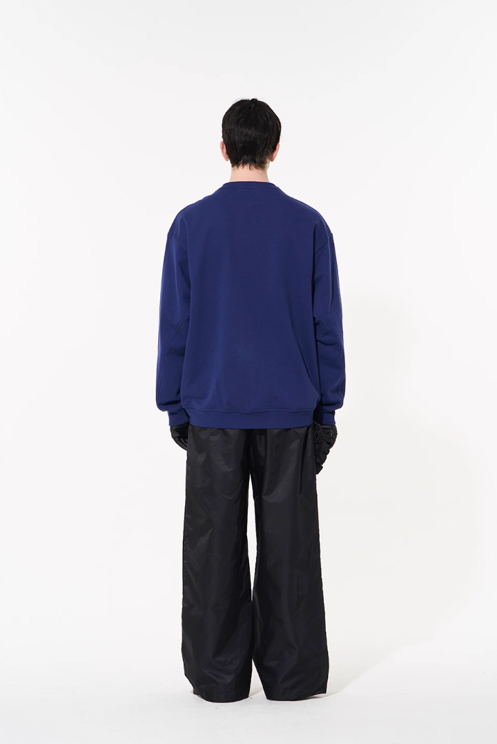 BLIND NO PLAN Silhouette Straight Leg Nylon Pants