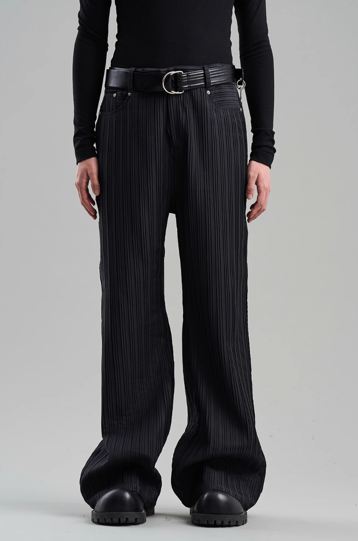 BLIND NO PLAN 3D Texture & Studded Suit Pants