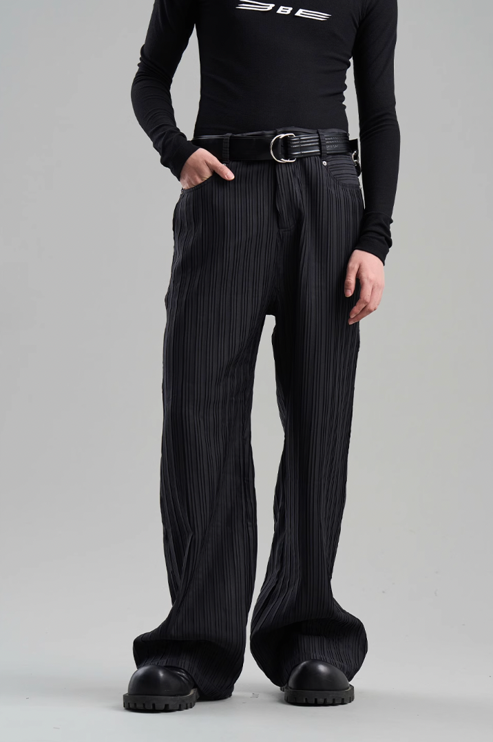 BLIND NO PLAN 3D Texture & Studded Suit Pants