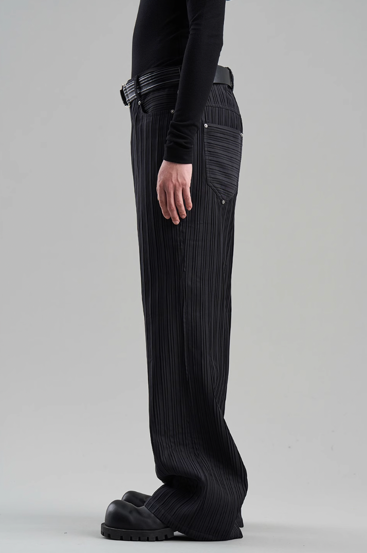 BLIND NO PLAN 3D Texture & Studded Suit Pants