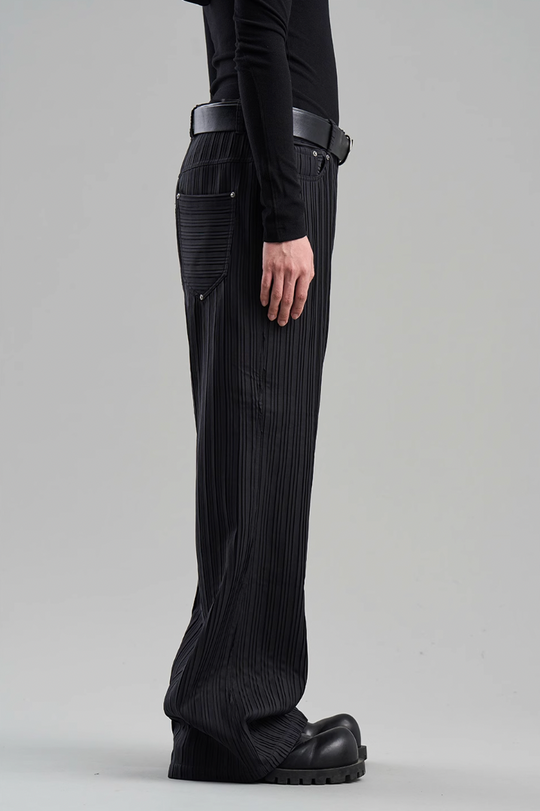 BLIND NO PLAN 3D Texture & Studded Suit Pants