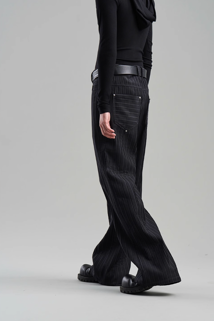 BLIND NO PLAN 3D Texture & Studded Suit Pants