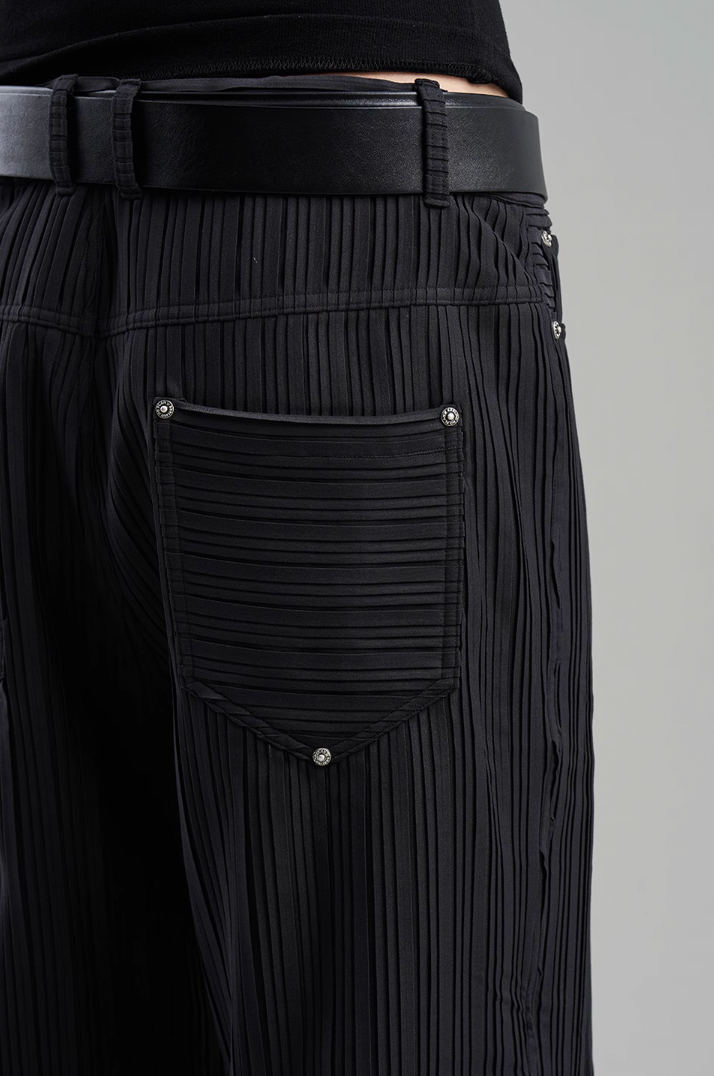 BLIND NO PLAN 3D Texture & Studded Suit Pants