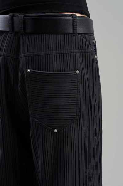 BLIND NO PLAN 3D Texture & Studded Suit Pants