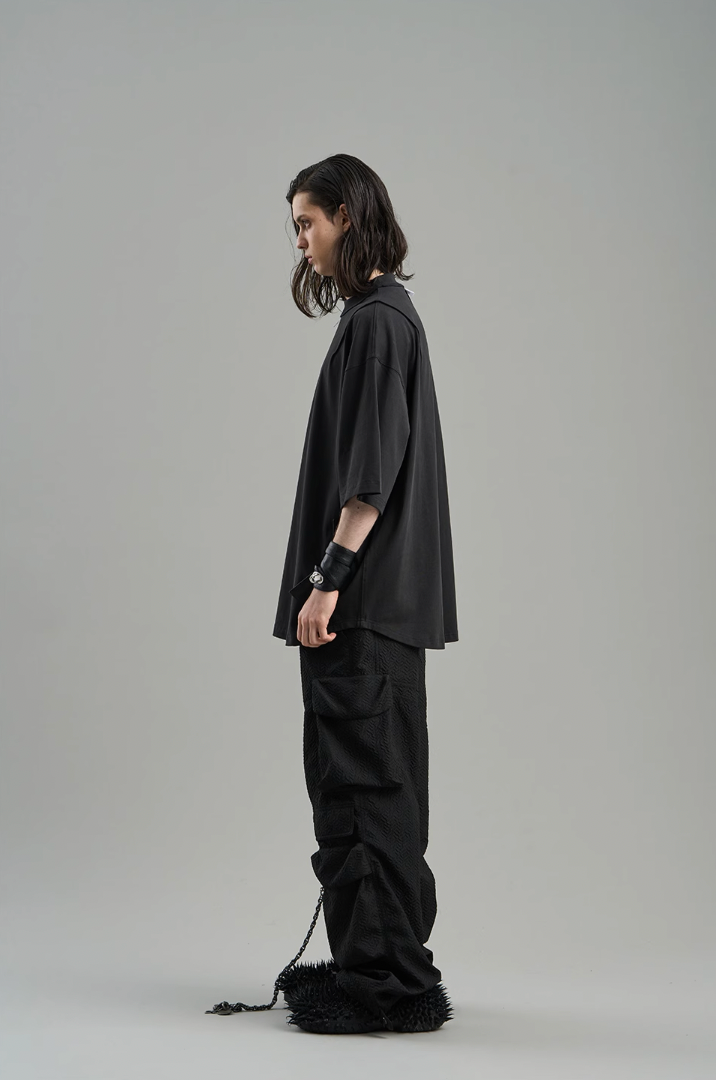 BLIND NO PLAN Contoured Textured Pocket Work Pants