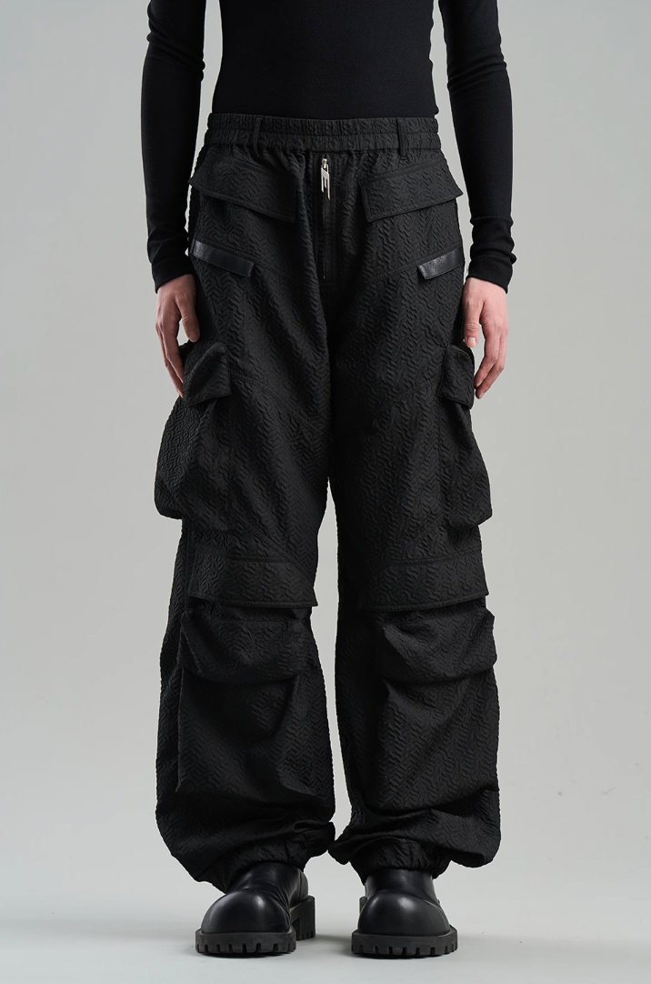 BLIND NO PLAN Contoured Textured Pocket Work Pants