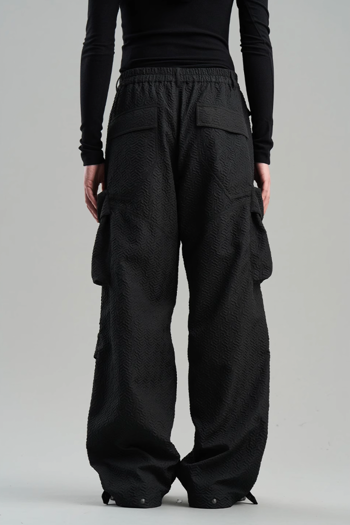 BLIND NO PLAN Contoured Textured Pocket Work Pants