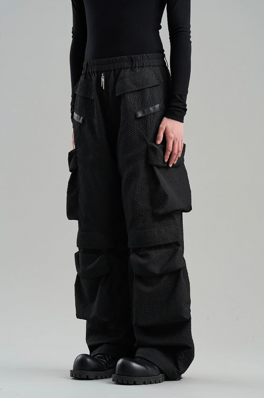 BLIND NO PLAN Contoured Textured Pocket Work Pants