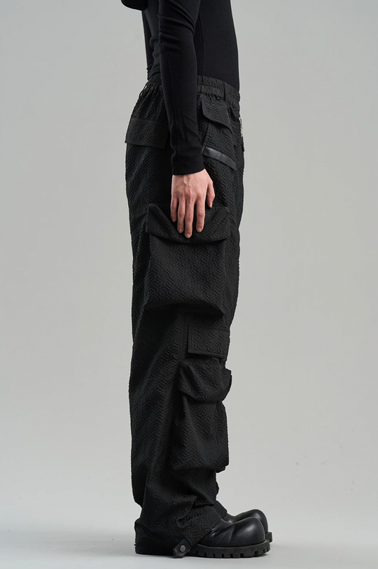 BLIND NO PLAN Contoured Textured Pocket Work Pants