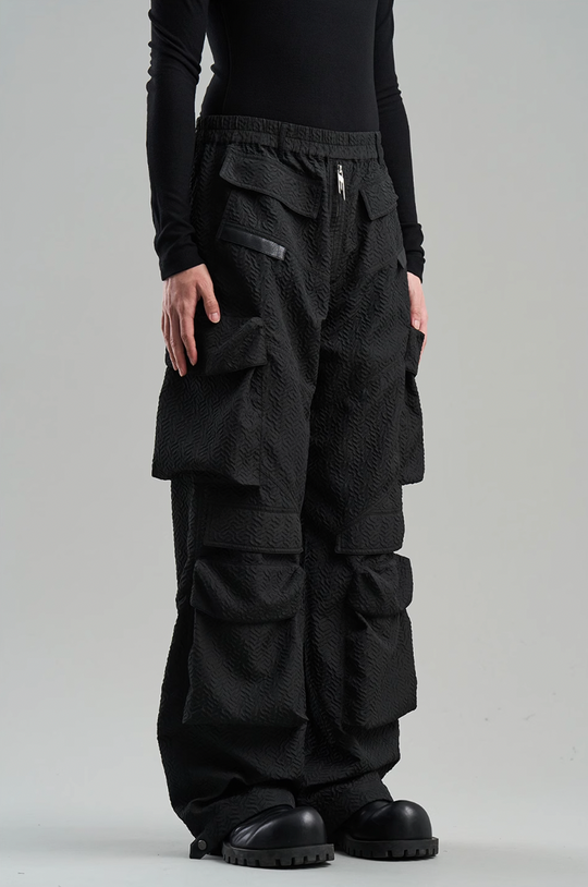 BLIND NO PLAN Contoured Textured Pocket Work Pants