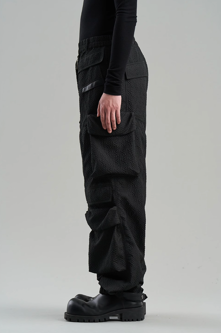 BLIND NO PLAN Contoured Textured Pocket Work Pants