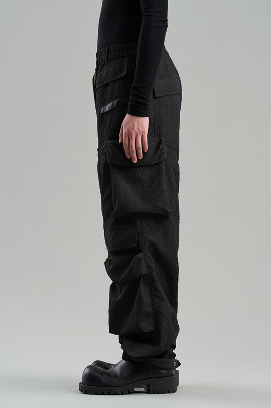 BLIND NO PLAN Contoured Textured Pocket Work Pants