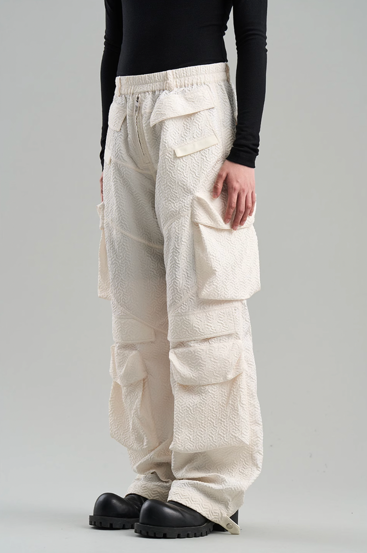 BLIND NO PLAN Contoured Textured Pocket Work Pants