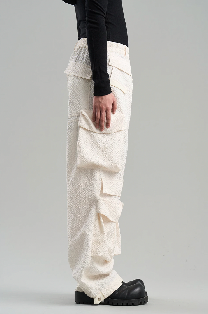 BLIND NO PLAN Contoured Textured Pocket Work Pants