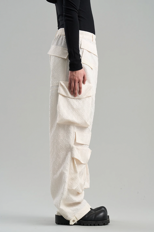 BLIND NO PLAN Contoured Textured Pocket Work Pants