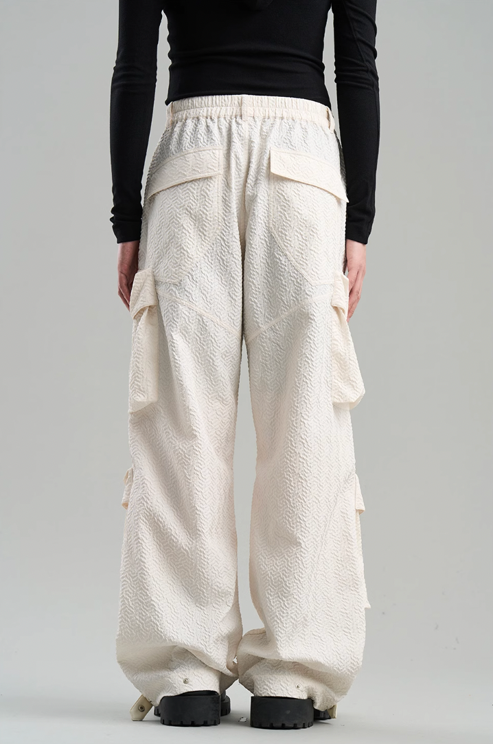 BLIND NO PLAN Contoured Textured Pocket Work Pants
