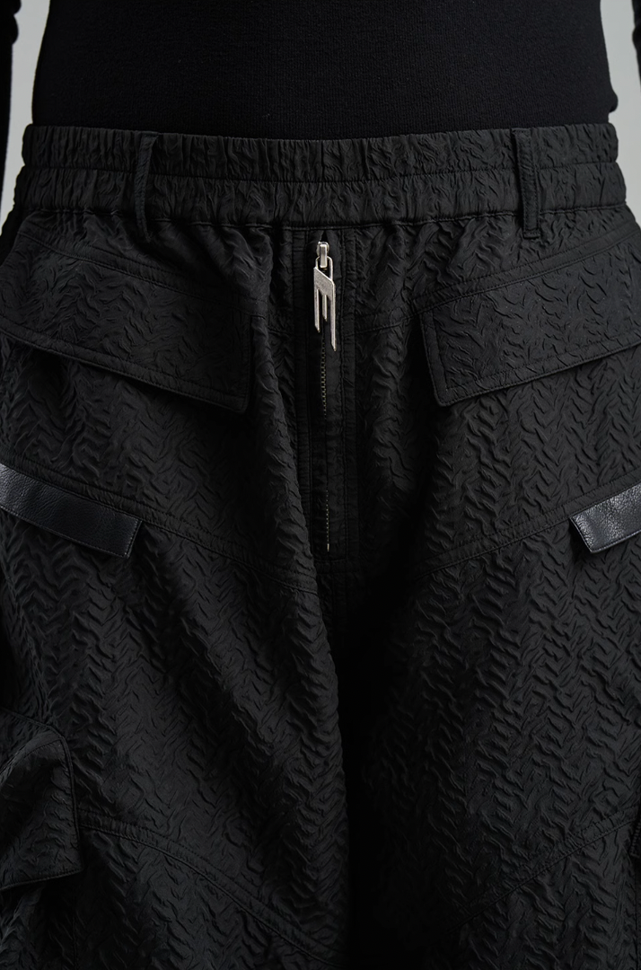 BLIND NO PLAN Contoured Textured Pocket Work Pants