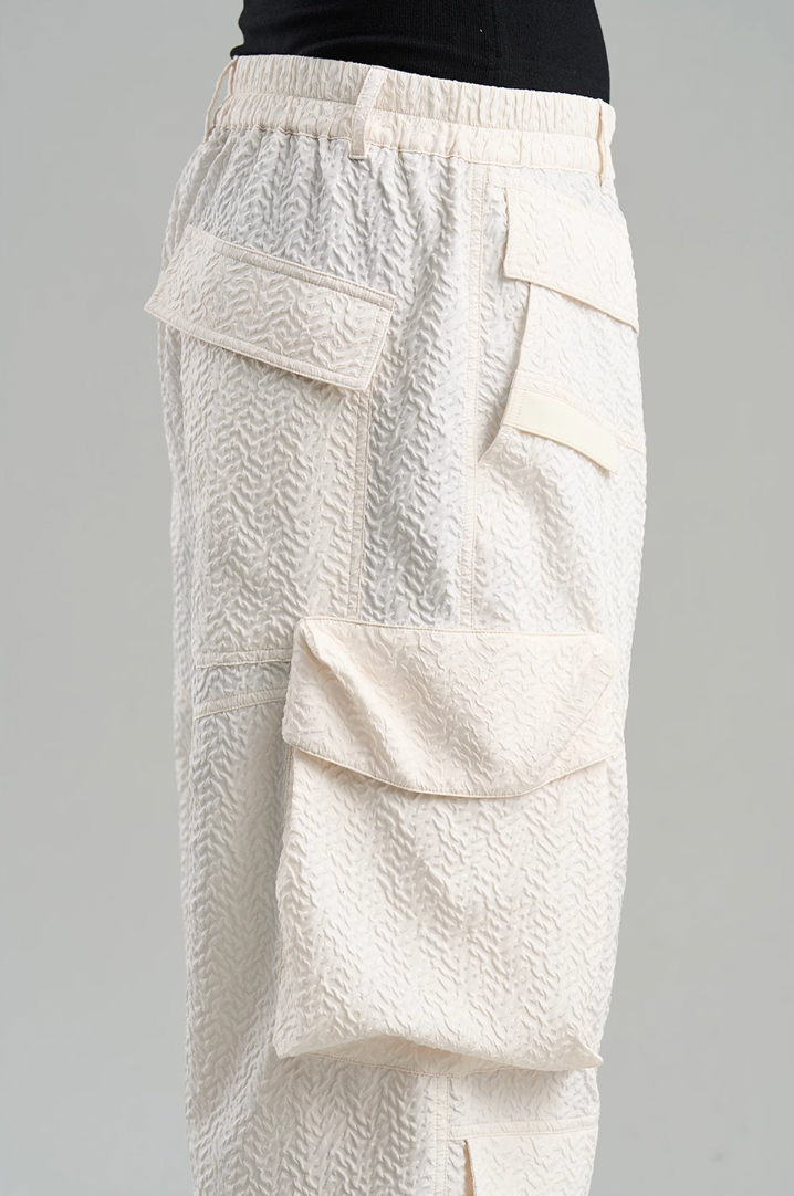 BLIND NO PLAN Contoured Textured Pocket Work Pants