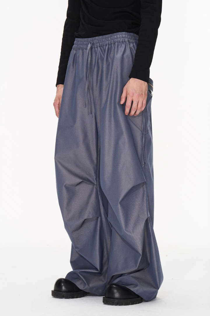 BLIND NO PLAN Pinch Pleat Contour Zip Pants