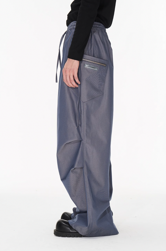 BLIND NO PLAN Pinch Pleat Contour Zip Pants