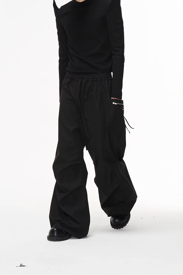 BLIND NO PLAN Pinch Pleat Contour Zip Pants