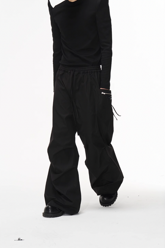 BLIND NO PLAN Pinch Pleat Contour Zip Pants