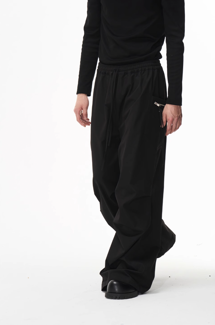 BLIND NO PLAN Pinch Pleat Contour Zip Pants