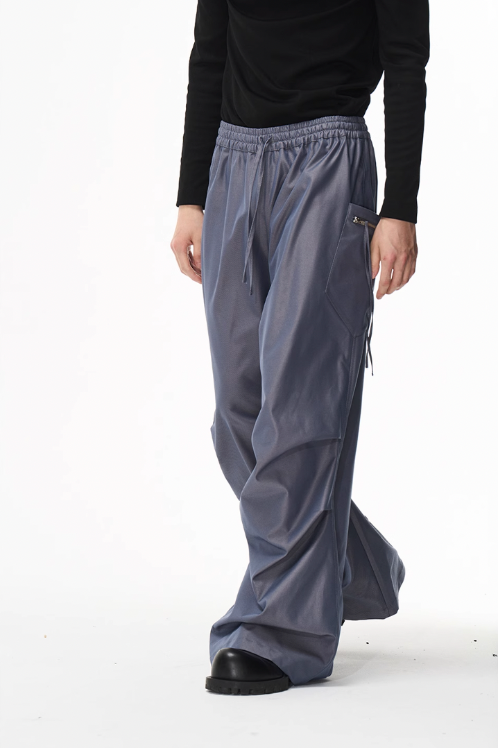 BLIND NO PLAN Pinch Pleat Contour Zip Pants