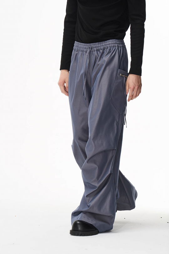 BLIND NO PLAN Pinch Pleat Contour Zip Pants
