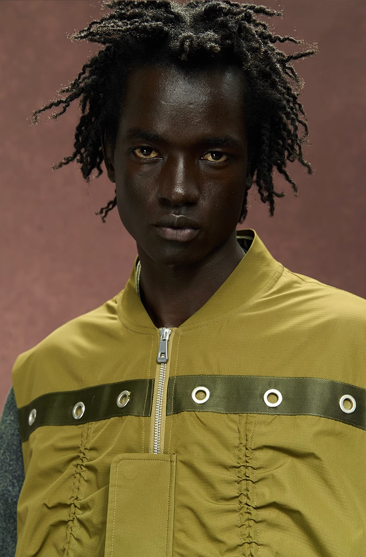 YADcrew Drawstring Pleated Sleeveless Vest